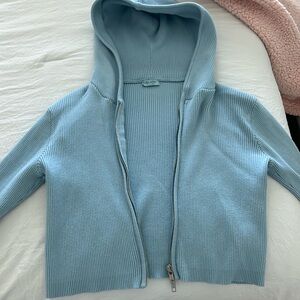 light blue zip up jacket brandy mellvile